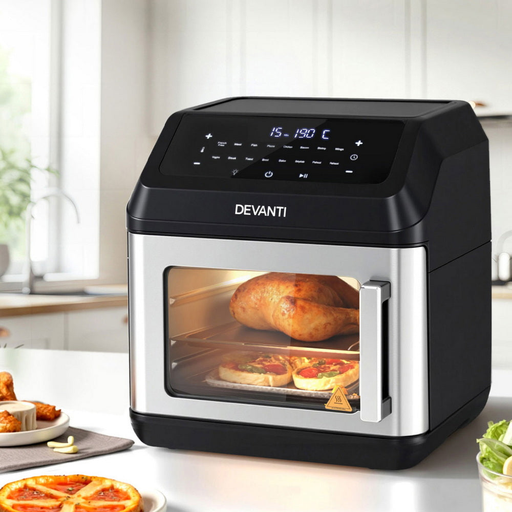 Devanti Air Fryer 13L LCD Fryers Oven-6