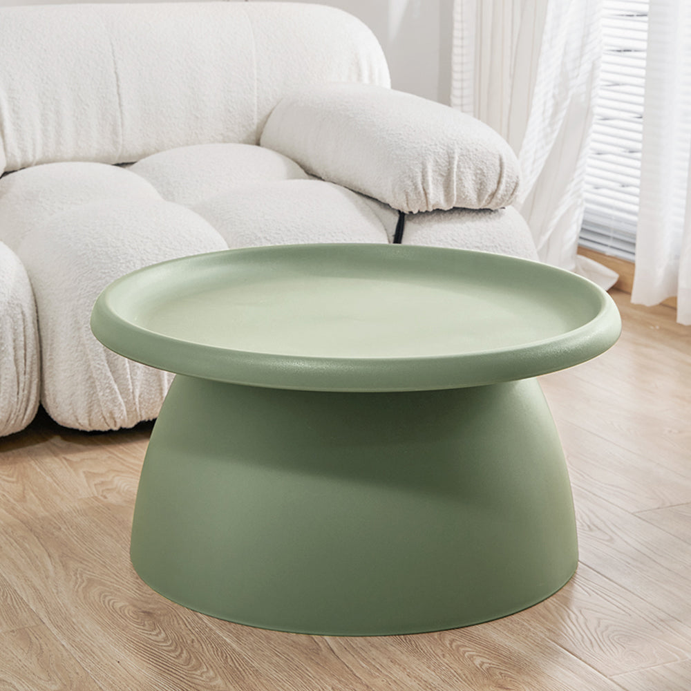 Artiss Coffee Table Round 71CM Plastic Green-7