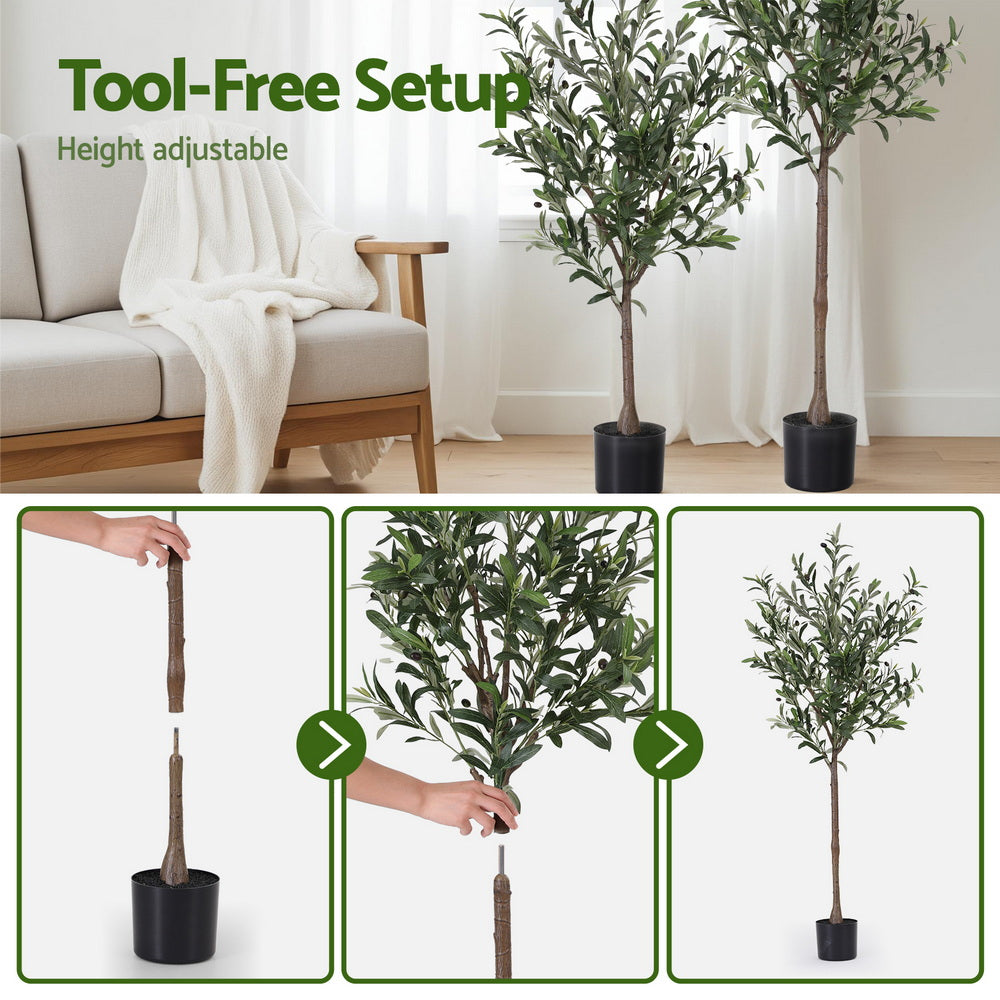 Artiss 155cm Artificial Olive Tree Faux Trees Indoor Decor Artificial Plants Lifelike Plant-6