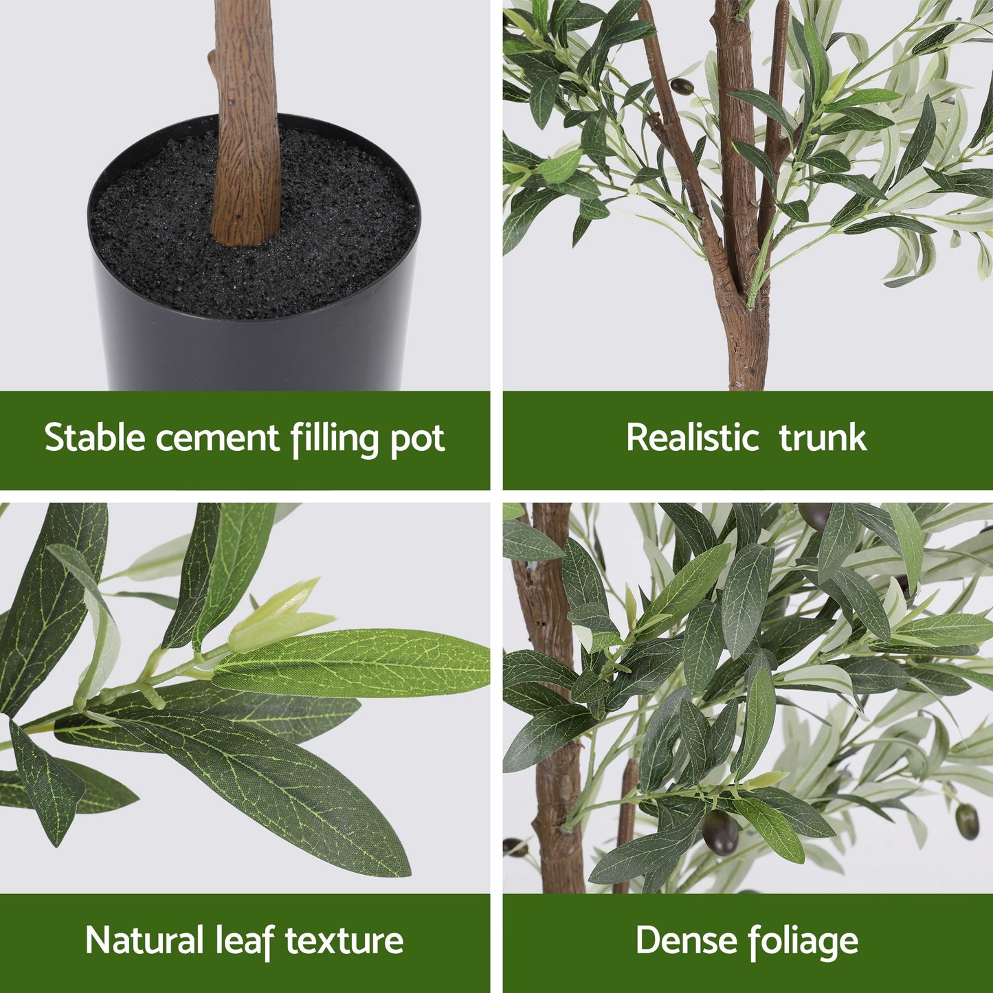 Artiss 210cm Artificial Olive Tree Faux Trees Indoor Decor Artificial Plants Lifelike Plant 2.1M