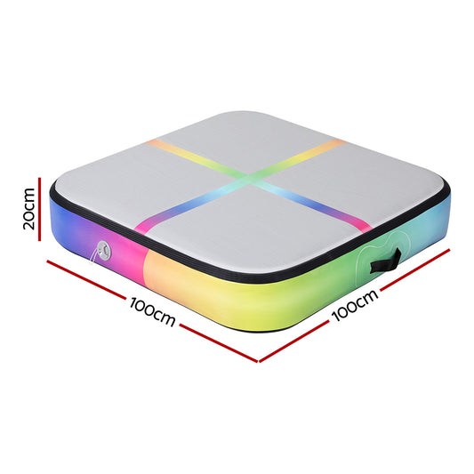 Everfit 1m Air Track Mat Inflatable Gymnastics Tumbling Mat Colourful-1