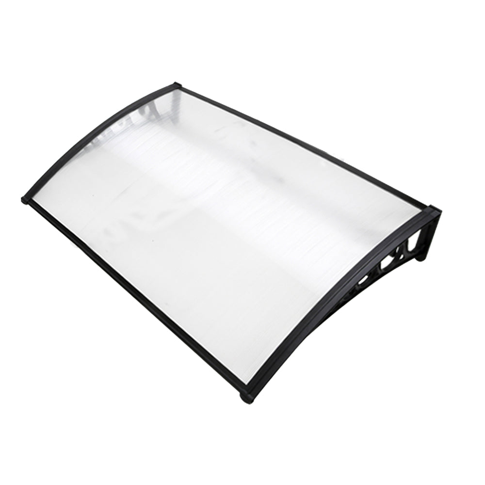 Instahut Window Door Awning 1mx1.5m Transparent-7