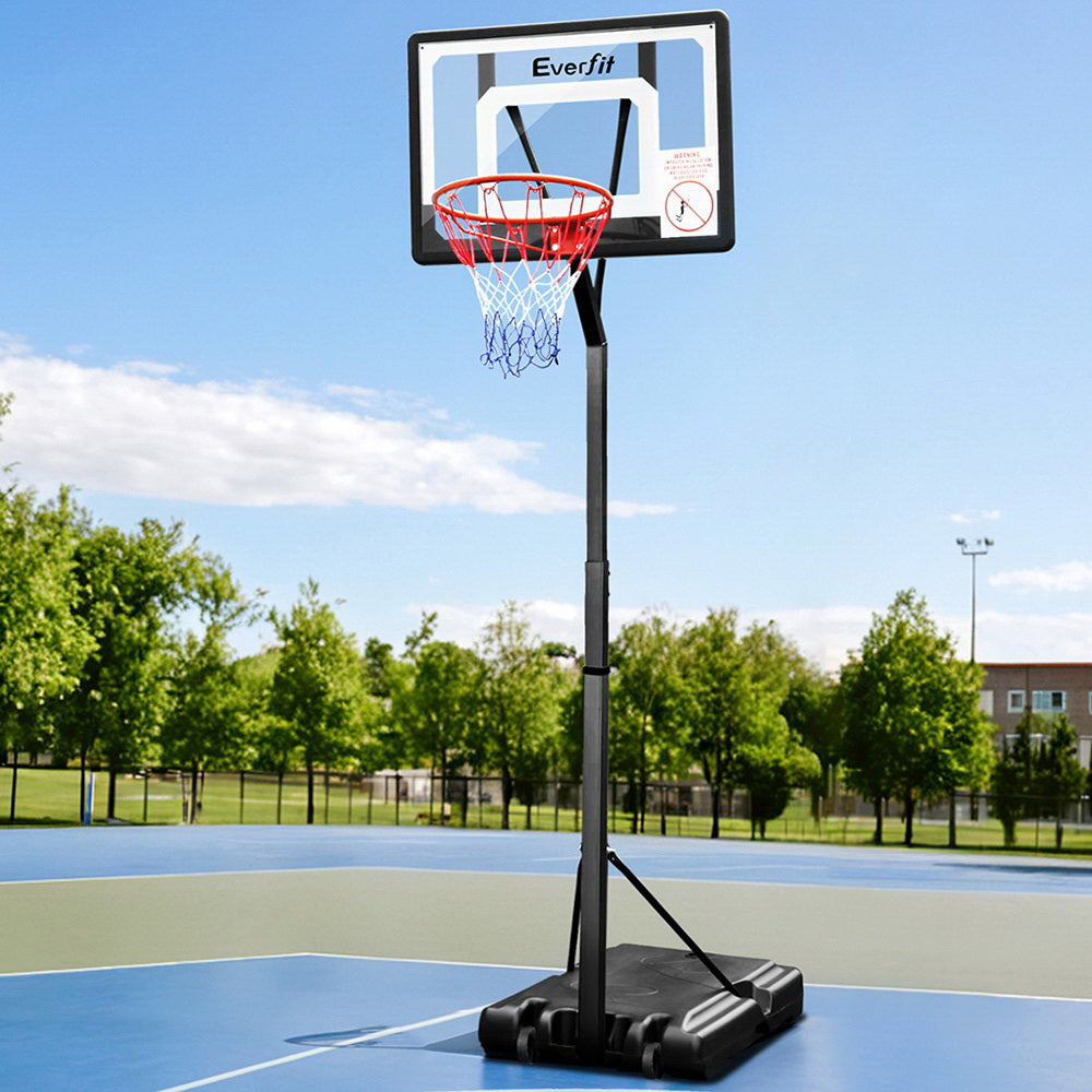 Everfit 2.6M Basketball Hoop Stand System Adjustable Portable Pro Kids Clear-7