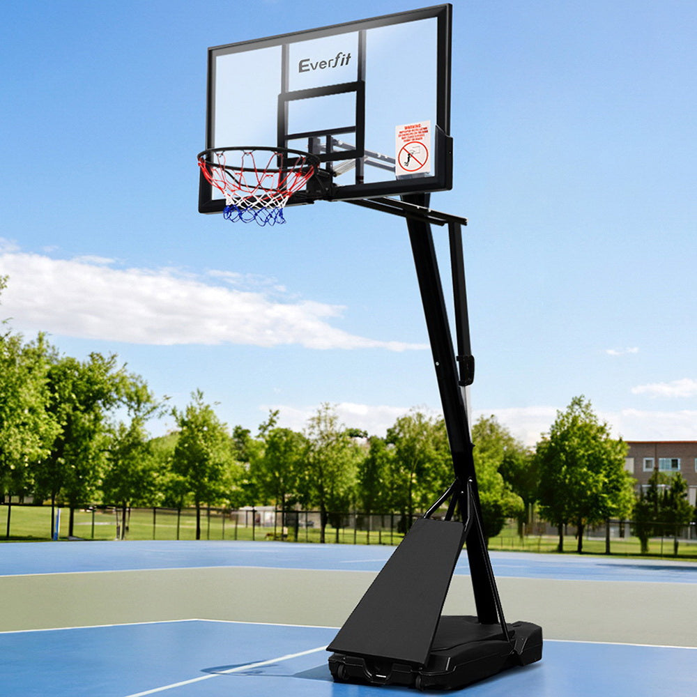 Everfit 3.05M Basketball Hoop Stand System Adjustable Height Portable Black Pro-7