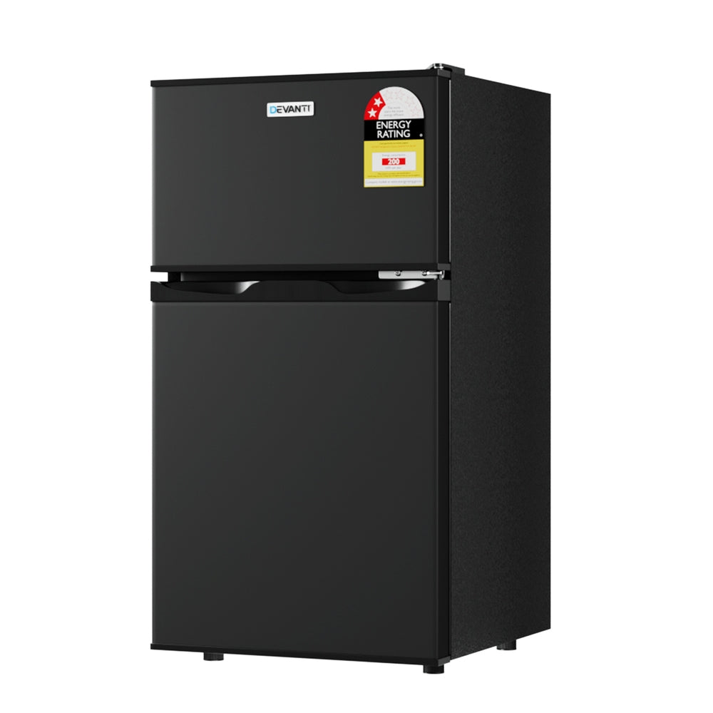 Devanti 80L Bar Fridge Mini Freezer Refrigerator Black-6