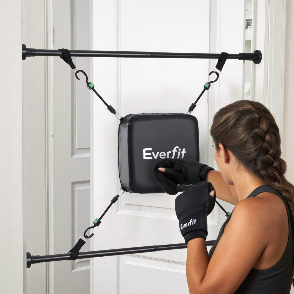 Everfit Doorway Punching Bag Adjustable Apartment Friendly with Boxing Gloves Black-6