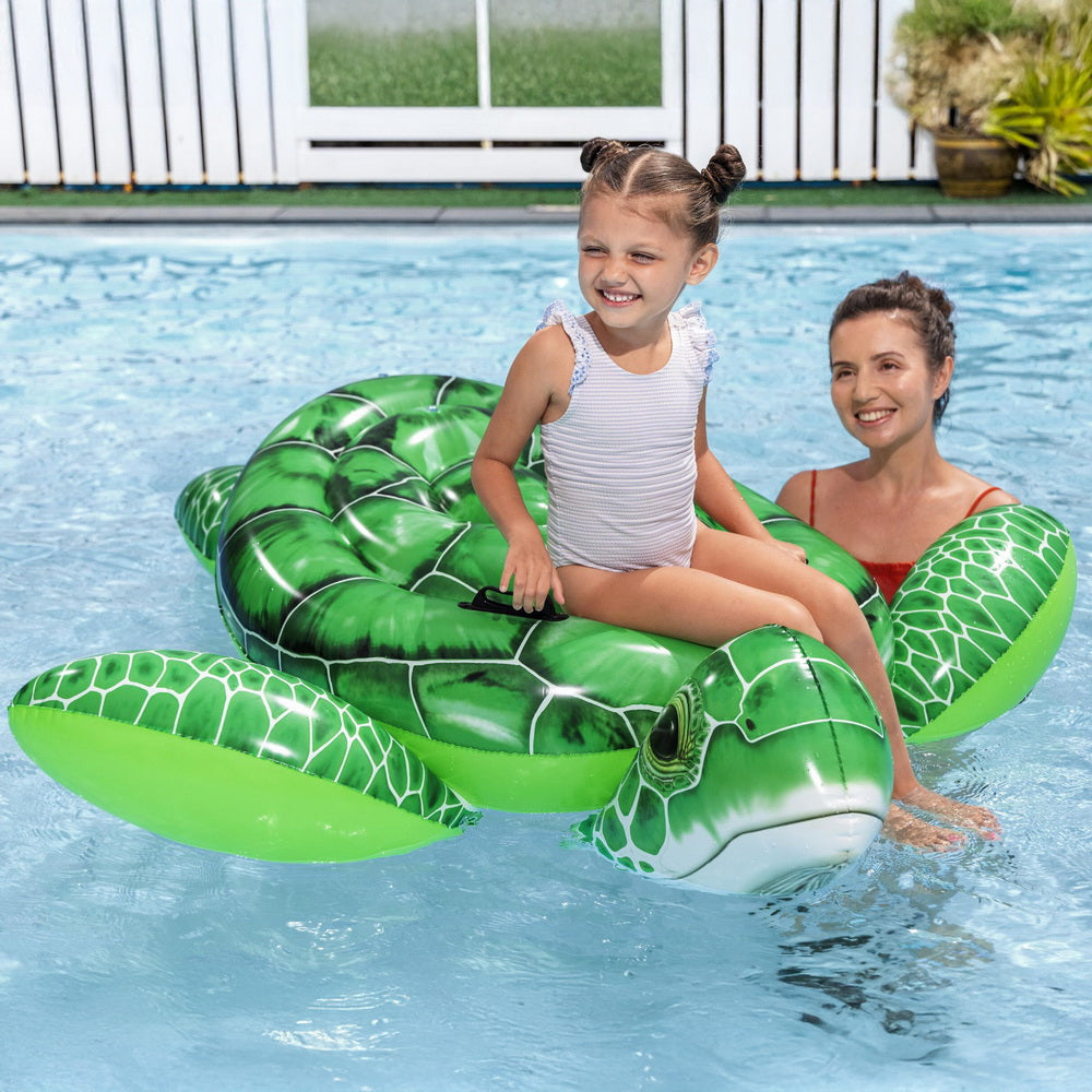 Bestway Float Turtle Rider Inflatable Ride On Floating Pool Lounger 153x140CM-6