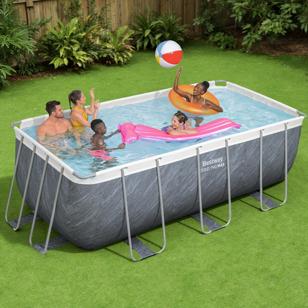 Bestway Swimming Pool 412x201x122cm Steel Frame Pool Set w/Pump Ladder-6