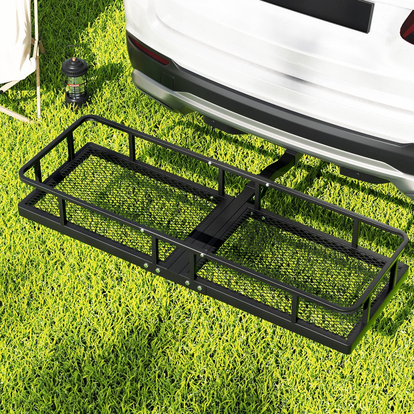 Giantz Universal Car Roof Rack Foldable Hitch Basket Cargo Carrier 152cm Black-5