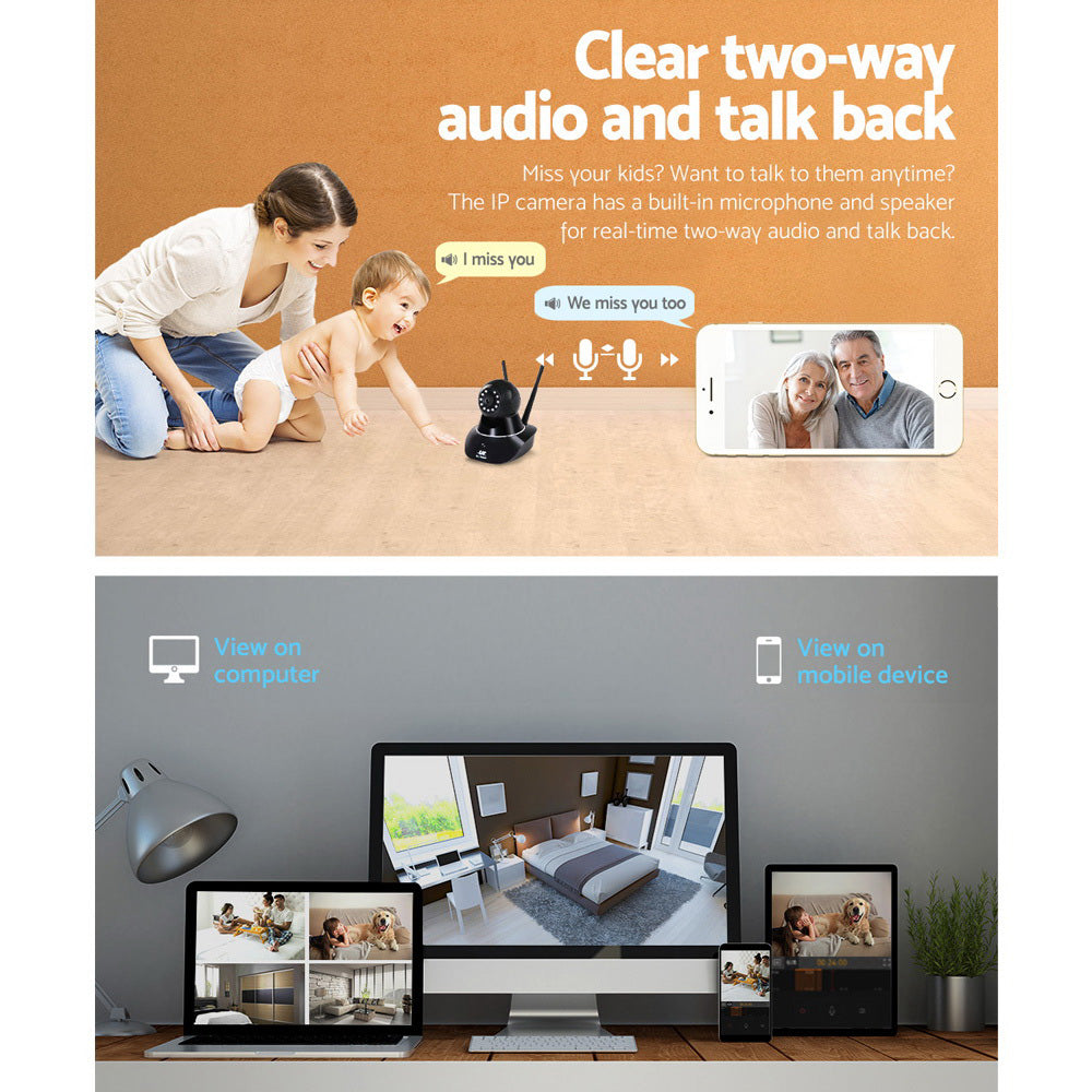 UL-tech 1080P Wireless IP Camera Security WIFI Cam Black-5