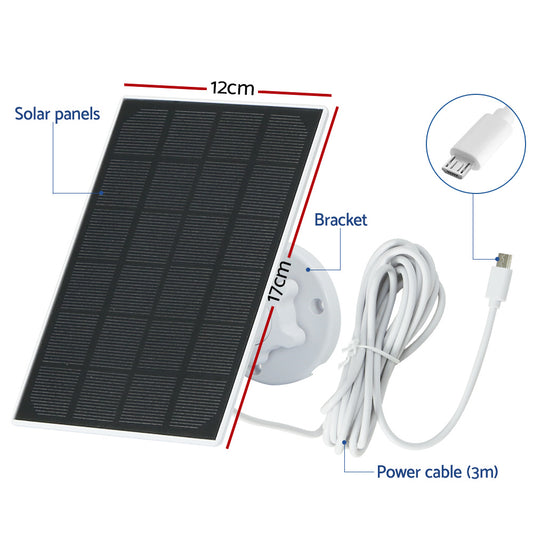 UL-tech Solar Panel For Security Camera Wireless 3W-1