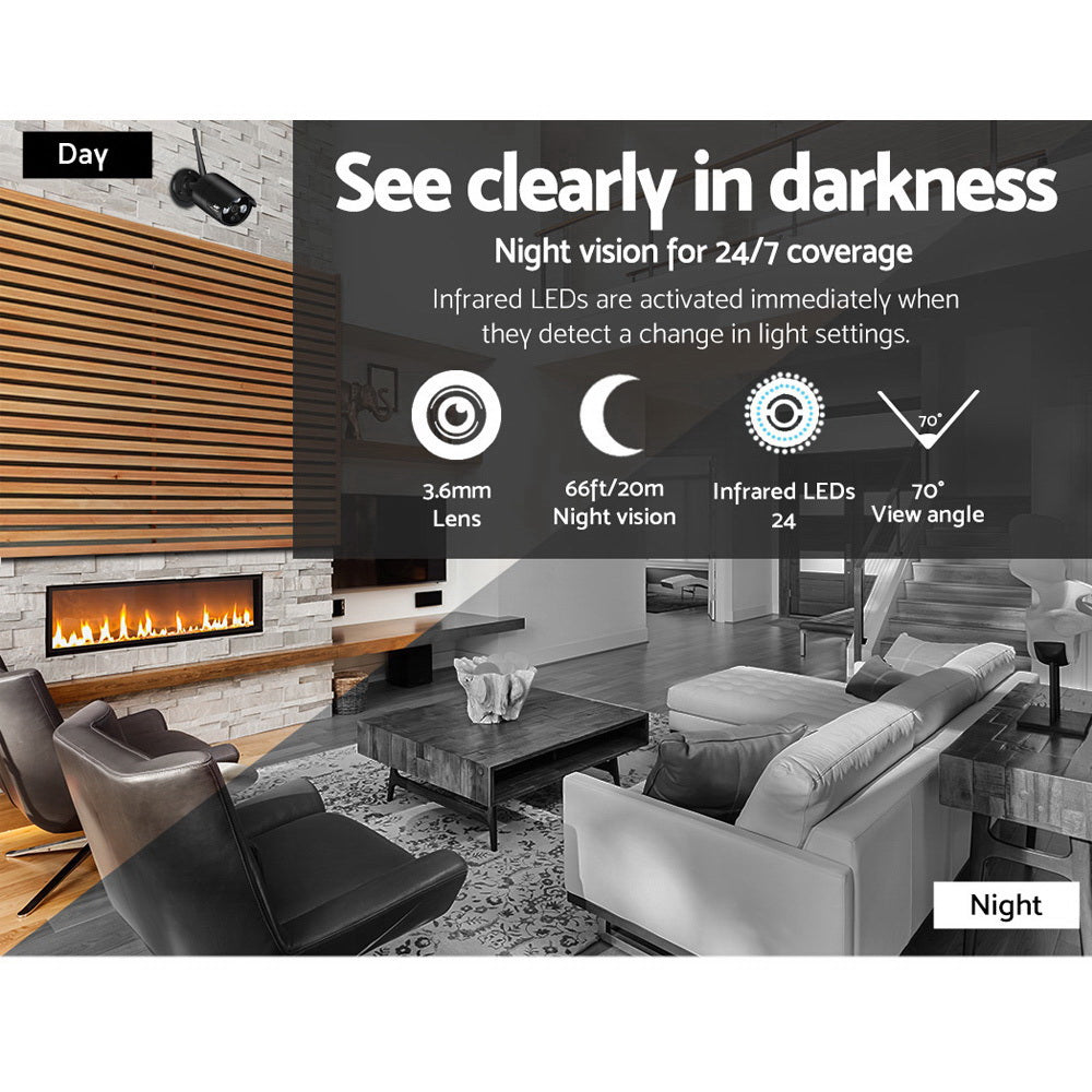 UL-tech Wireless CCTV Security System 8CH NVR 3MP 8 Bullet Cameras-5