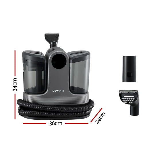 Devanti Carpet Washer Handheld Vacuum Cleaner 1700W 11kpa Rapid Heating Black