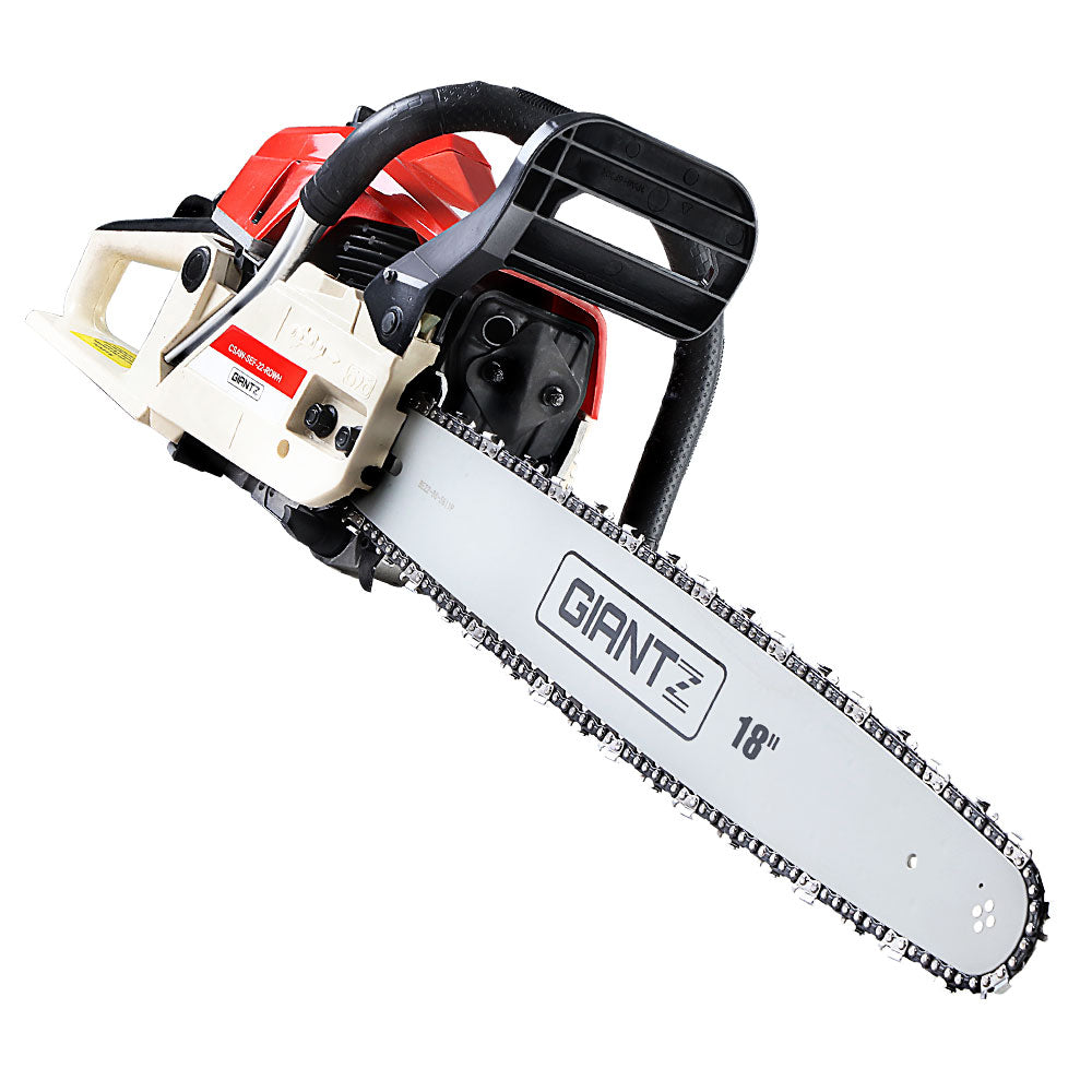 Giantz Chainsaw Petrol 75CC 18" Bar Commercial E-Start Pruning Chain Saw-7