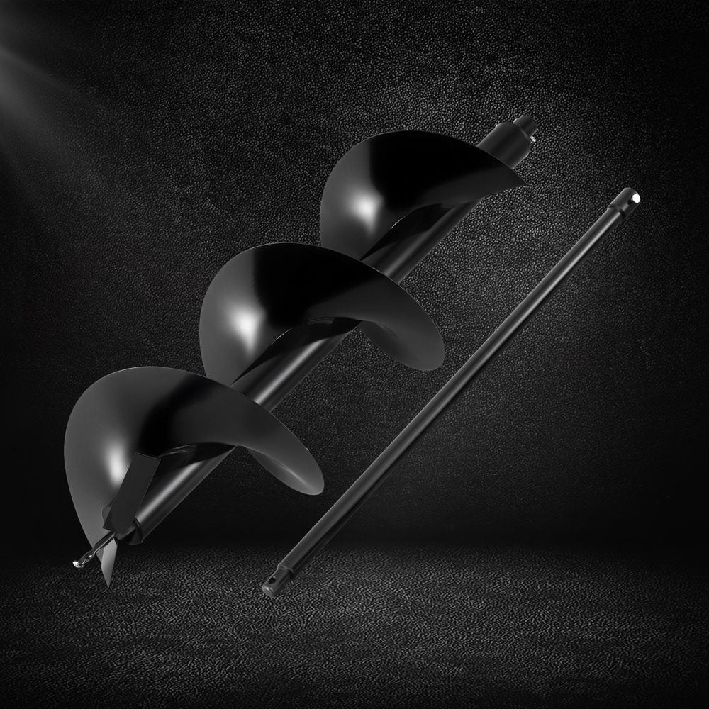 GIANTZ Post Hole Digger Auger Drill Bit 300mm with 80cm Extension Shaft Black-6