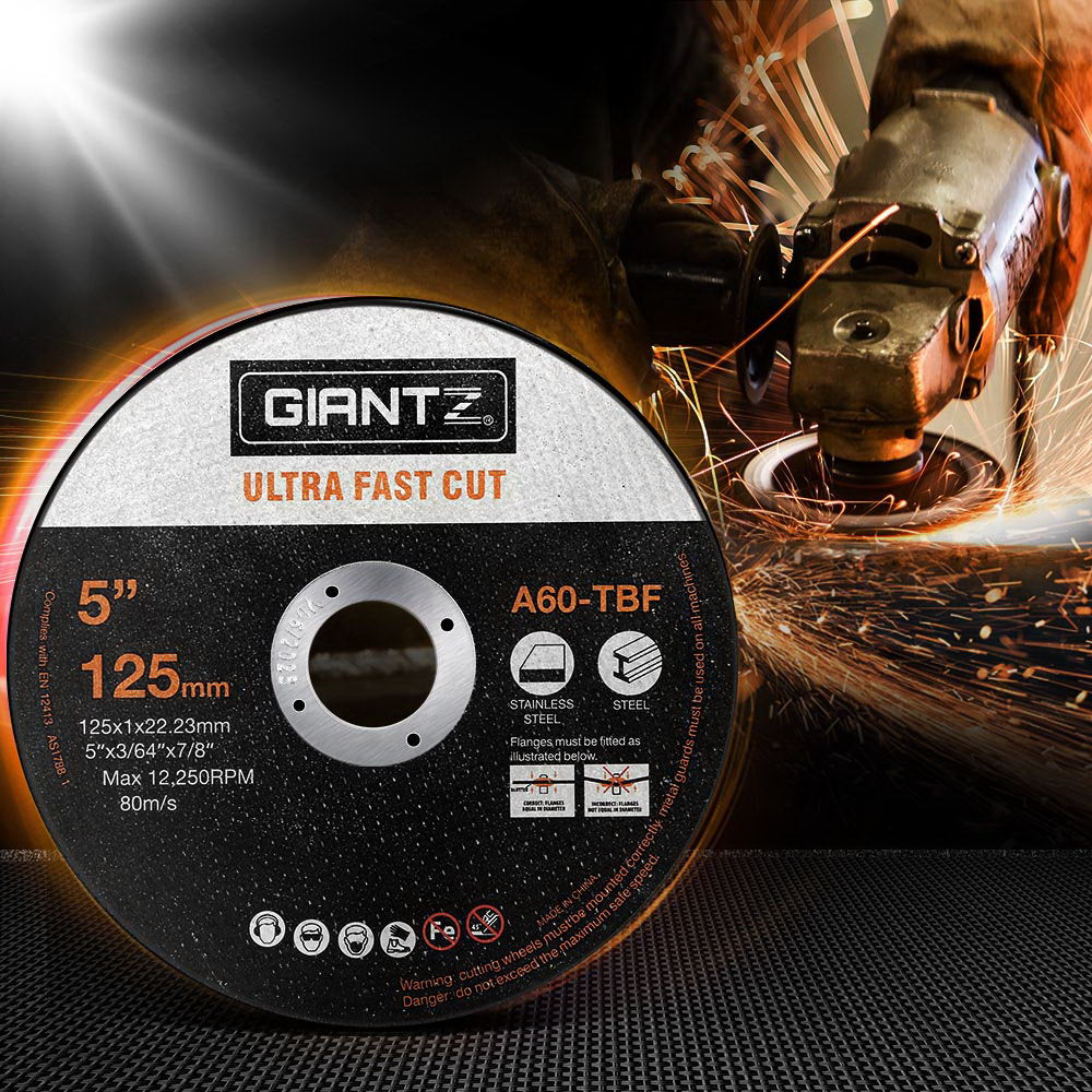 Giantz 50-Piece Cutting Discs 5" 125mm Angle Grinder Thin Cut Off Wheel Metal-7