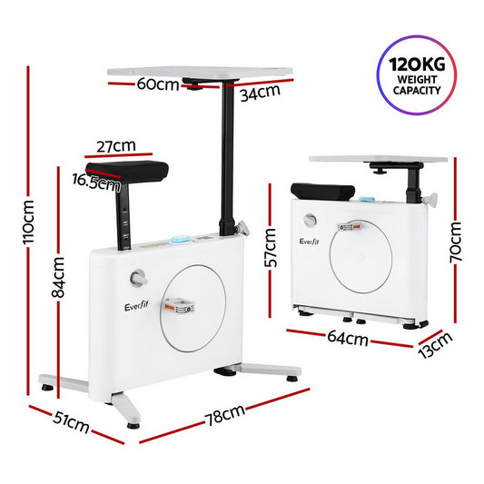 Everfit Exercise Bike Magnetic Desk Bike with Tabletop Fitness Home Workout Gym-1