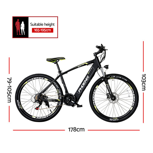 Phoenix 27.5 Inch Electric Bike Mountain Bicycle eBike Built-in Battery-1