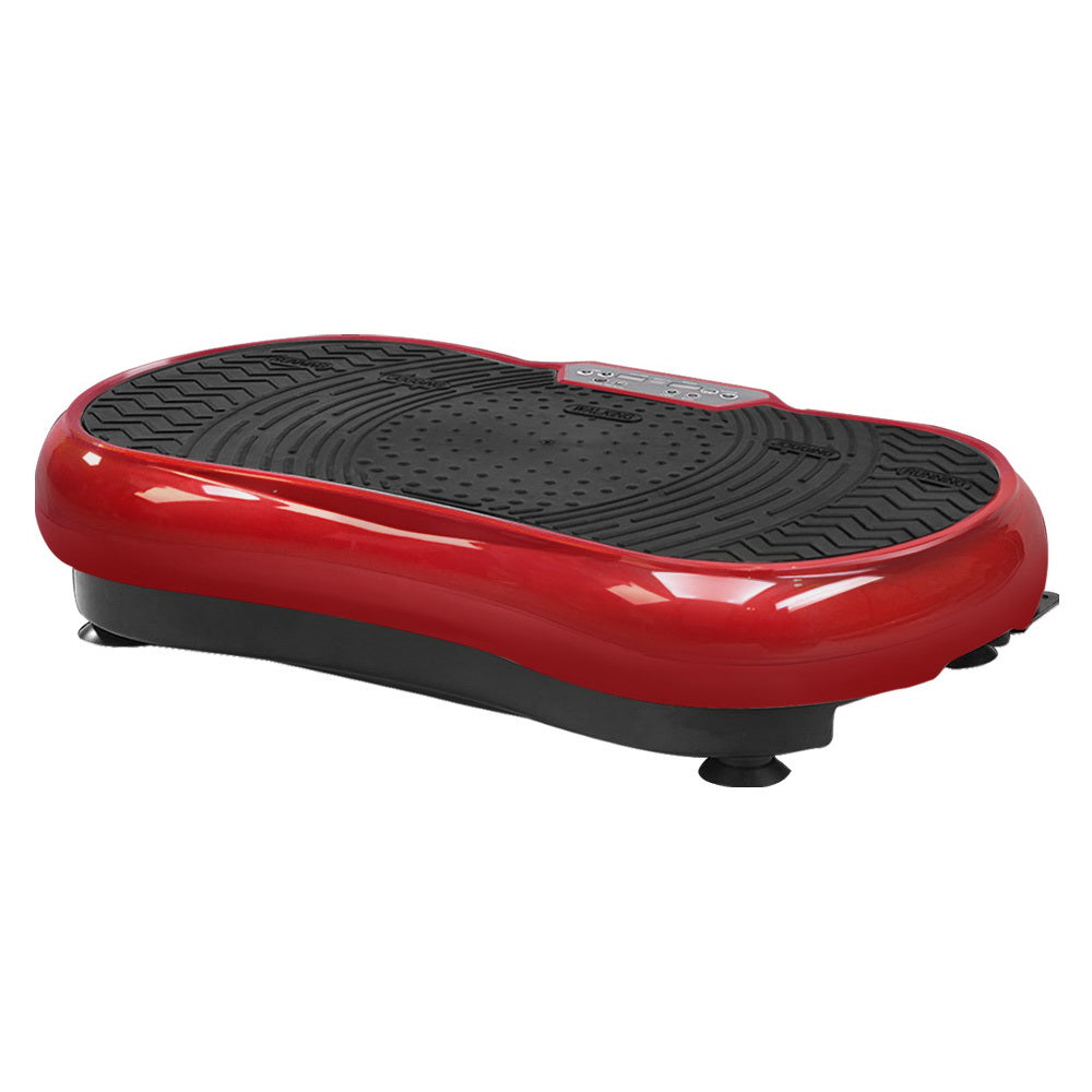 Everfit Vibration Machine Platform Resistance Rope Home Fitness Dark Red-7