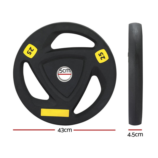 Everfit Weight Plates Standard 25kgx2 Dumbbells Barbells Plate Weight Lifting Home Gym-1