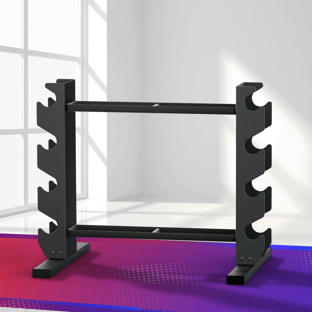 Everfit Dumbbells Rack Dumbbell Kettlebell Stand Home Gym Storage 200kg Capacity-6
