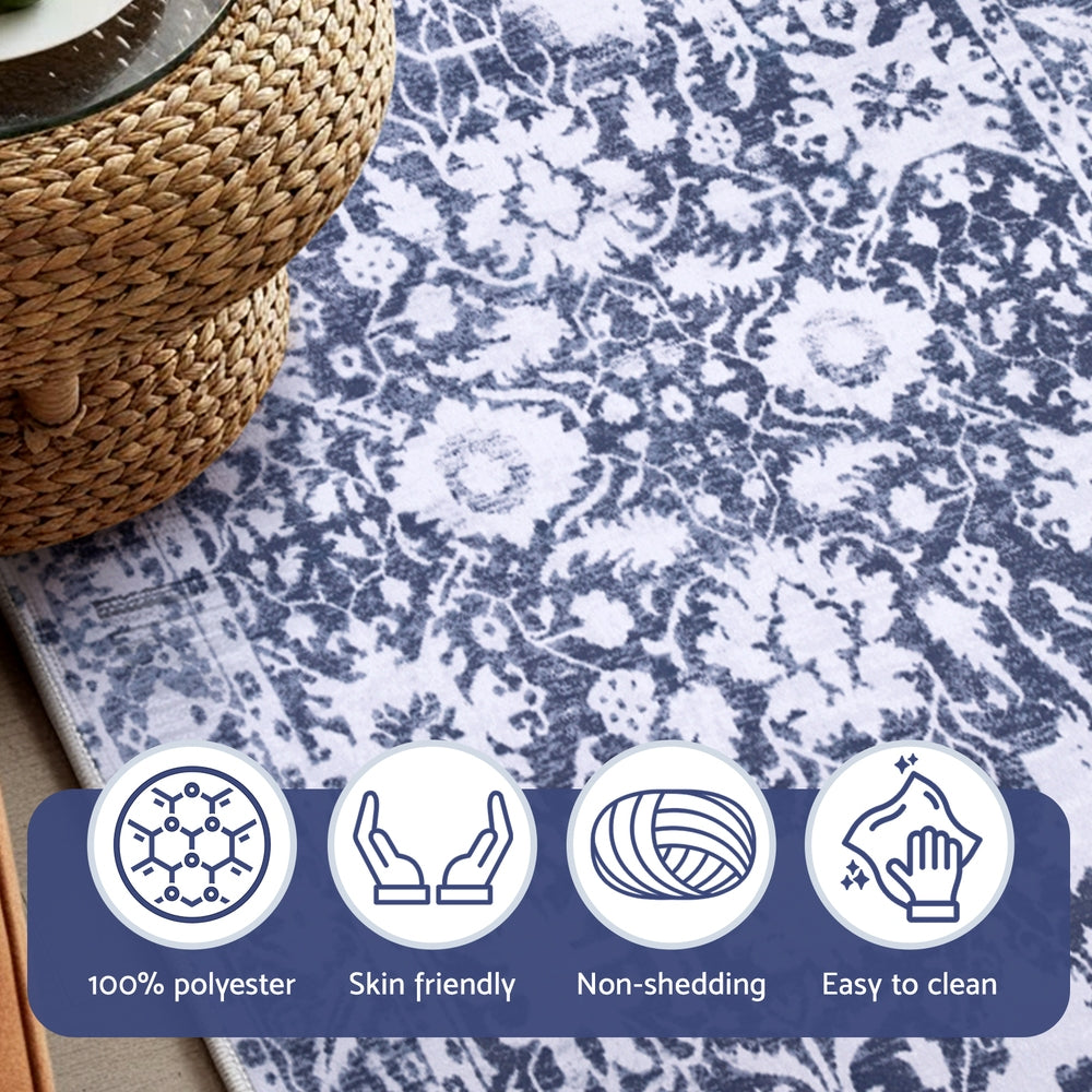 Artiss Hallway Runner Rug 80x180cm Soft Velvet Washable Modern Kitchen Mat-6