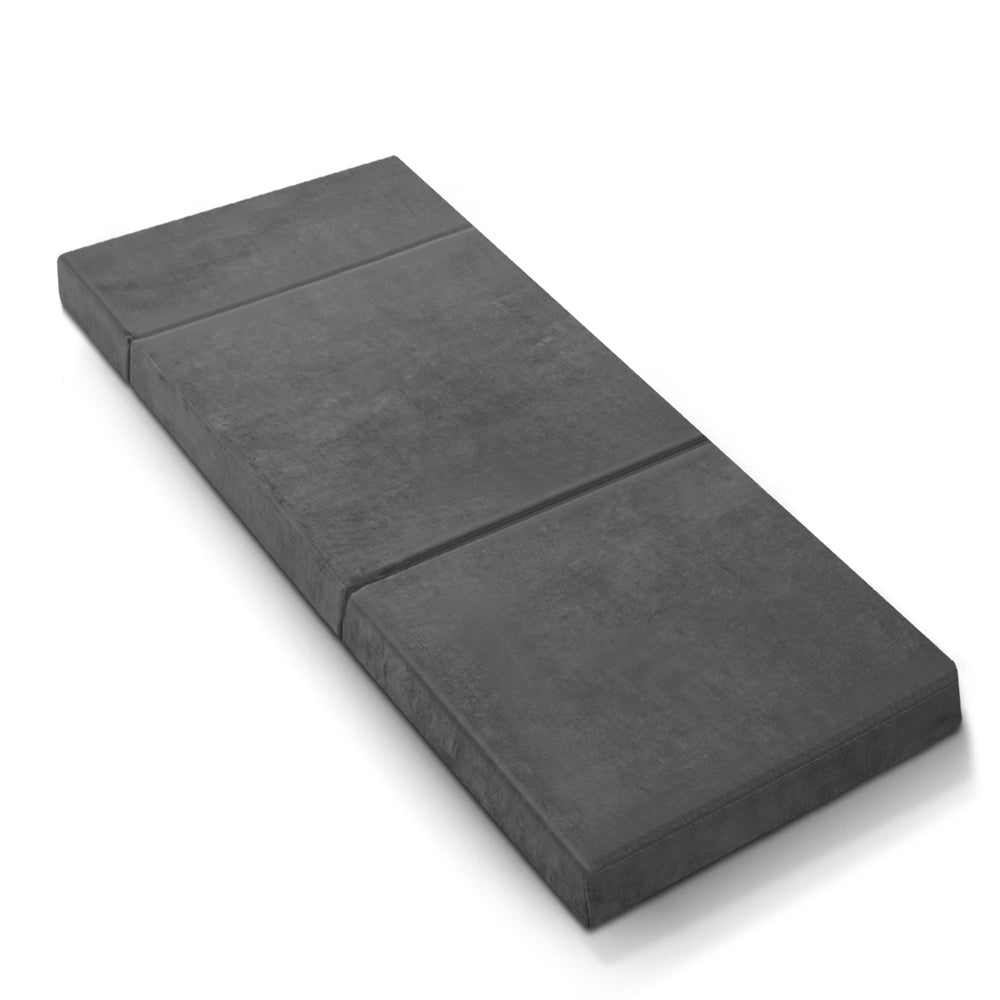 Giselle Bedding Foldable Mattress Folding Foam Bed Mat Single Grey-7
