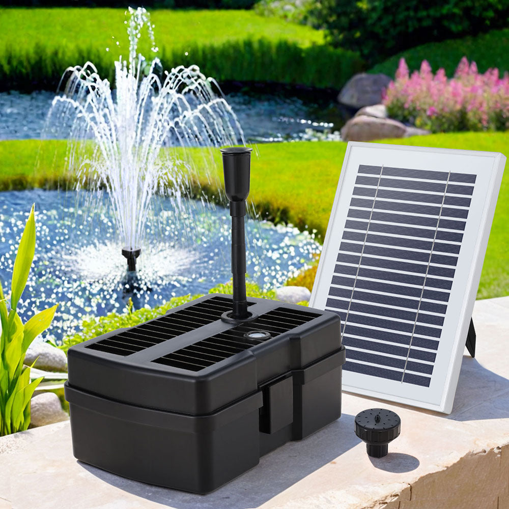 Gardeon Solar Submersible Water Pond Fountain Pump with Filter Box 4.6FT 470L/H-6