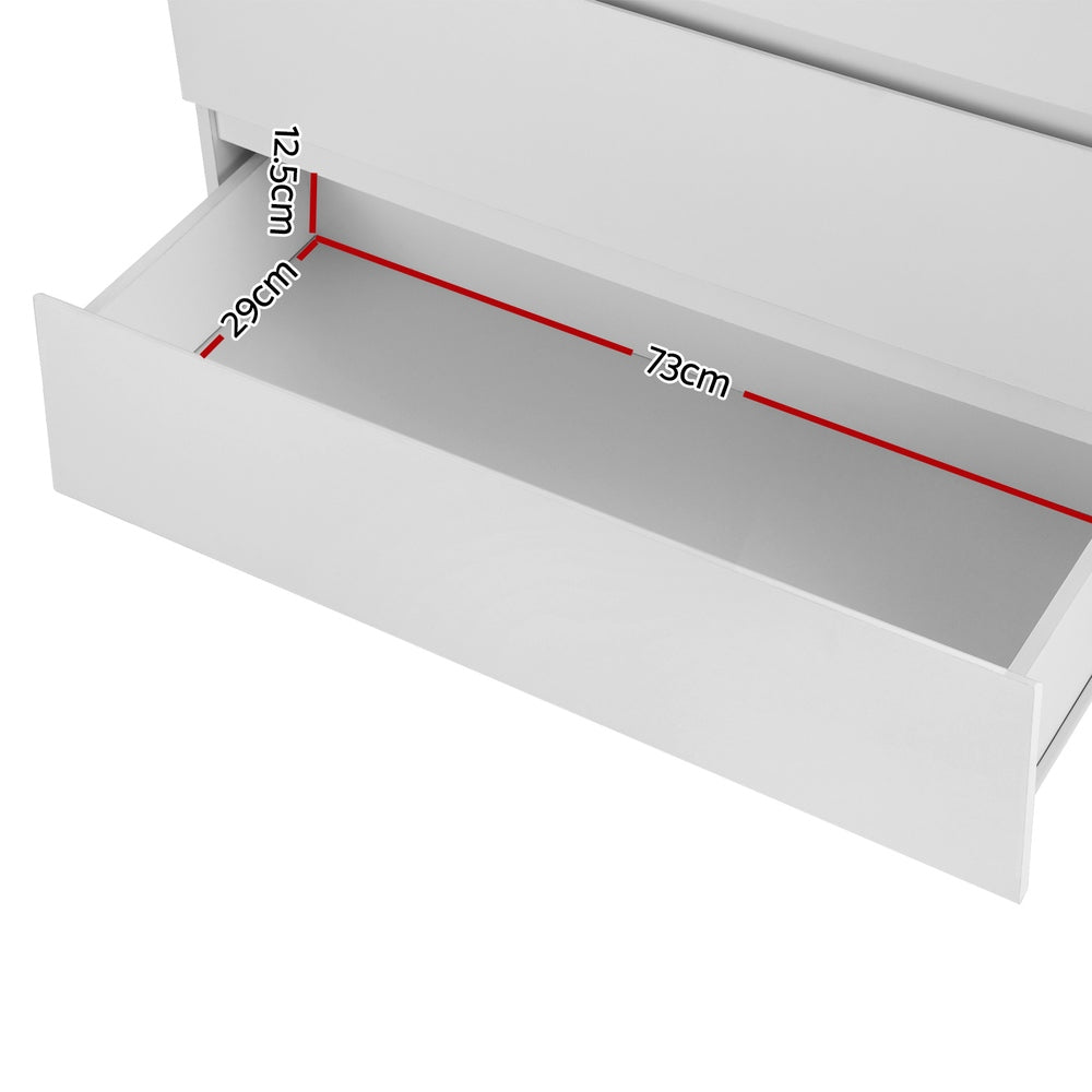 Artiss 6 Chest of Drawers - PEPE White-7