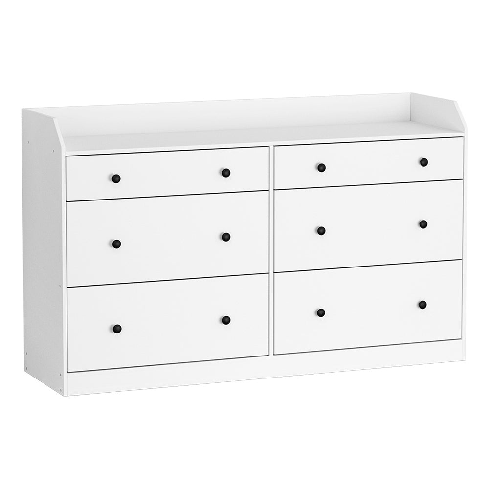 Artiss 6 Chest of Drawers - PETE White-6