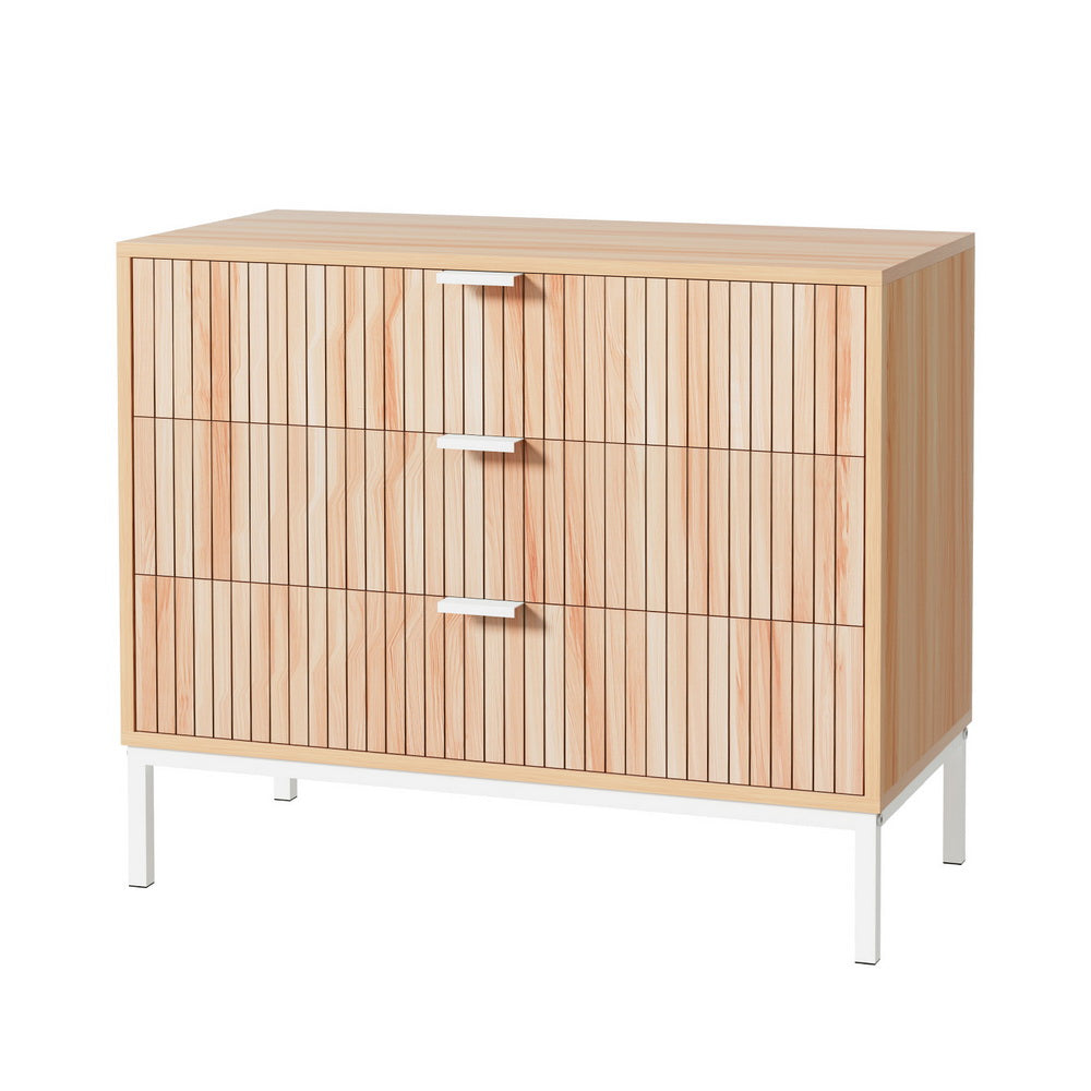 Artiss 3 Chest of Drawers - LURA Pine-6