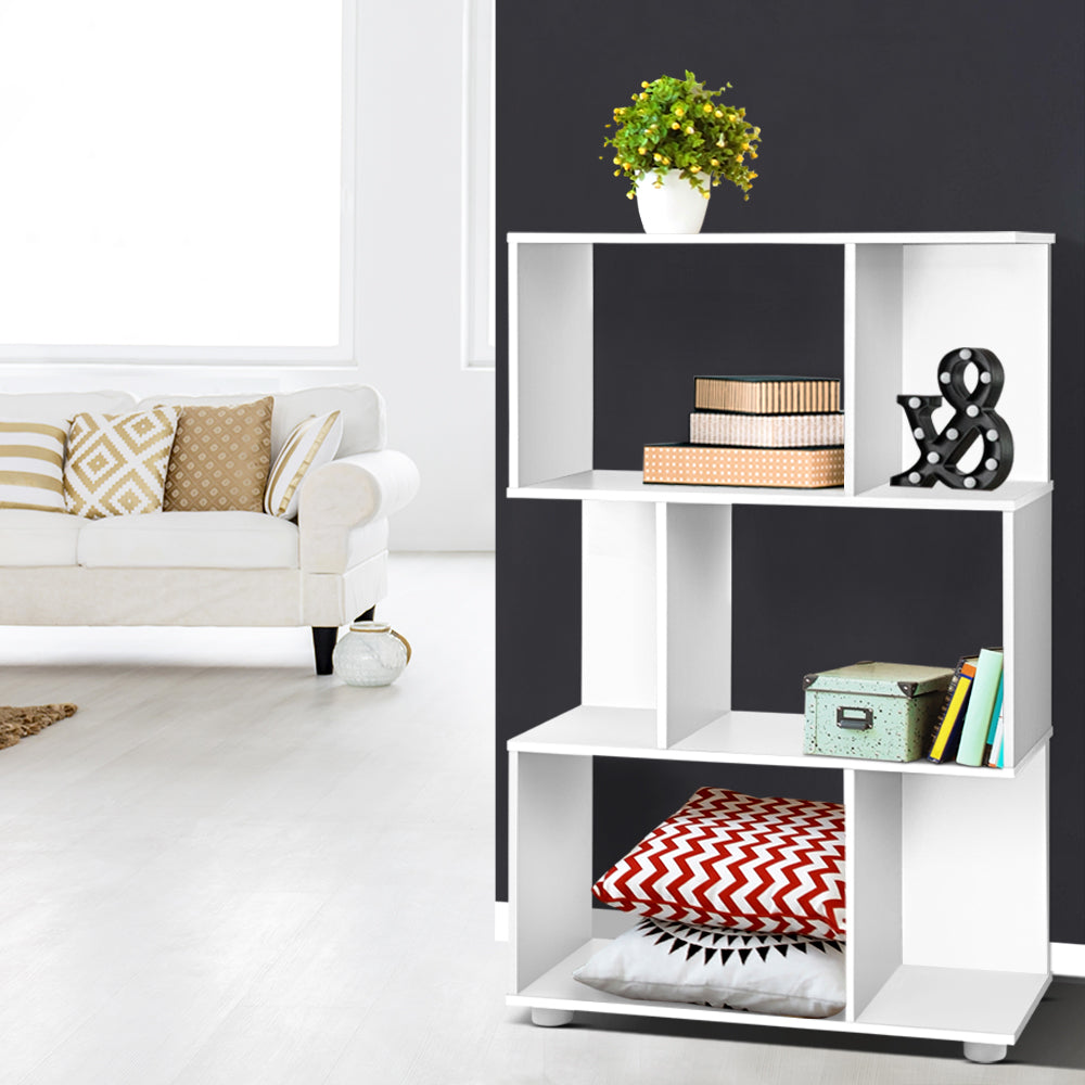 Artiss Bookshelf 3 Tiers - NINA White-7