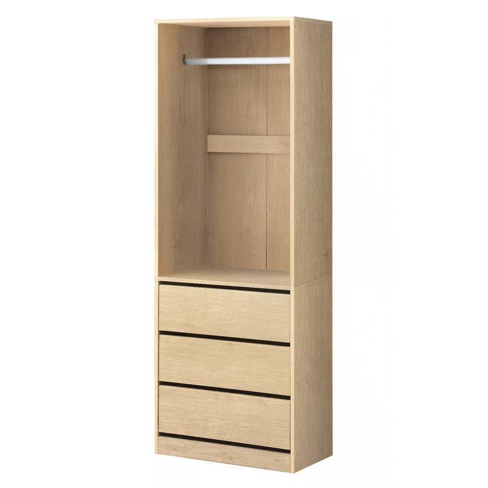 Artiss Wardrobe Clothes Closet Storage Organizer Pine-7