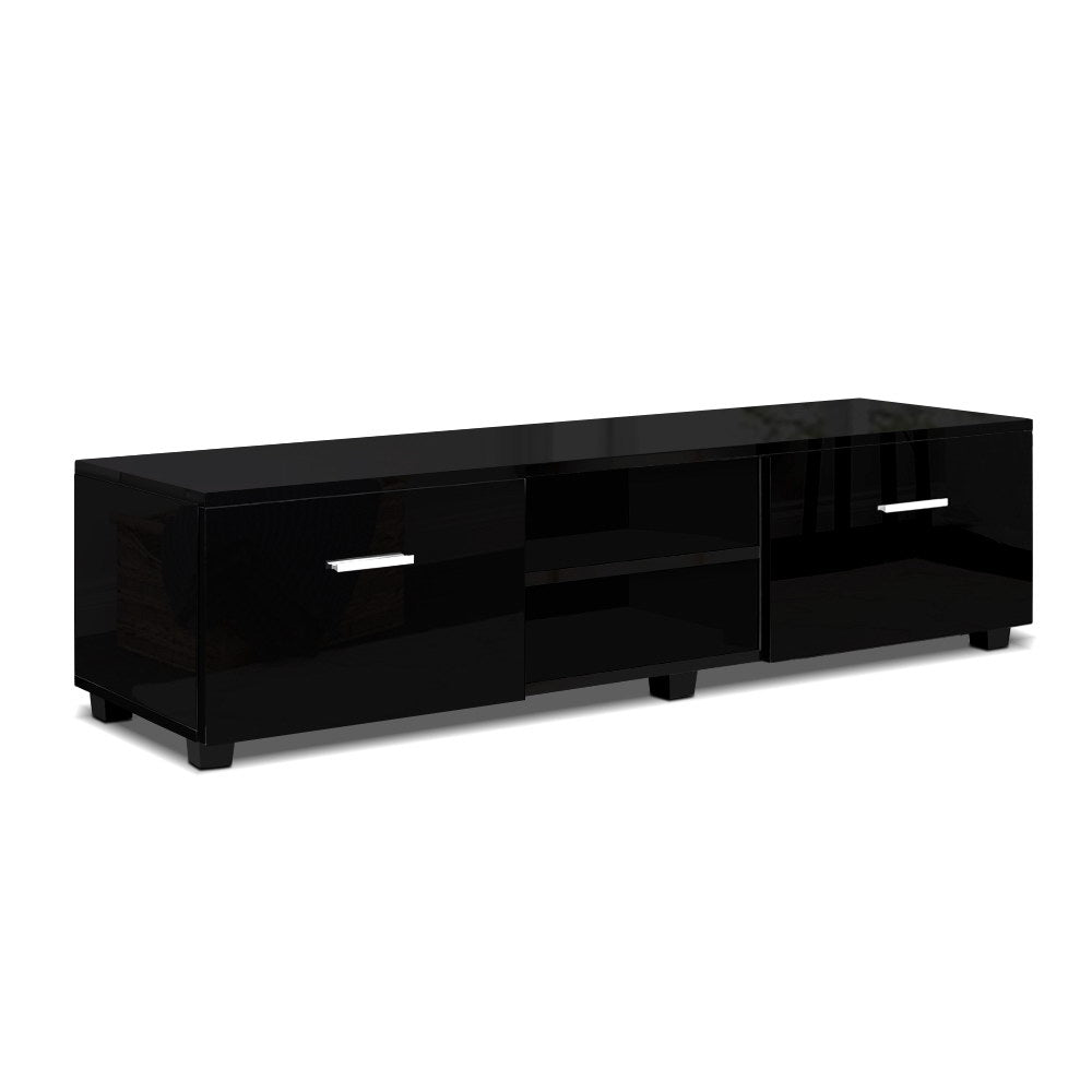 Artiss Entertainment Unit TV Cabinet 140cm Black Jim-7