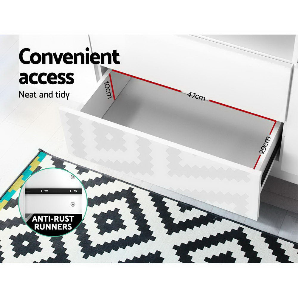 Artiss Entertainment Unit TV Cabinet LED 160cm White Anna-7