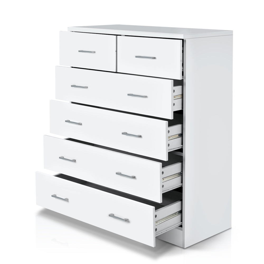 Artiss 6 Chest of Drawers - ANDES White-7