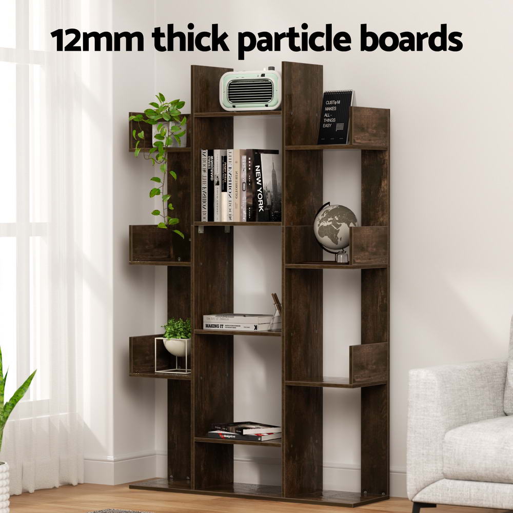 Artiss Tree-Shaped Bookshelf ROMI Walnut-6