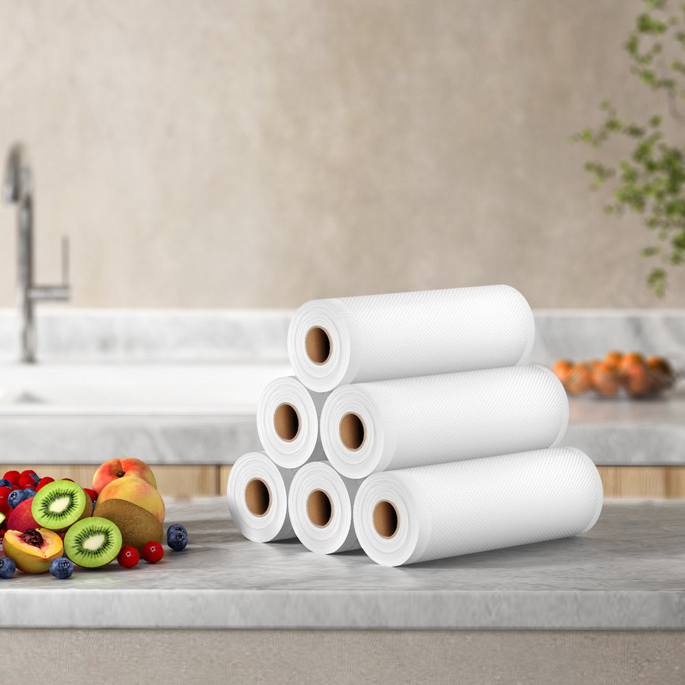 6 Rolls Food Vacuum Sealer Bags Storage Saver Heat Sealing Bag Pack 20CMX6M-3