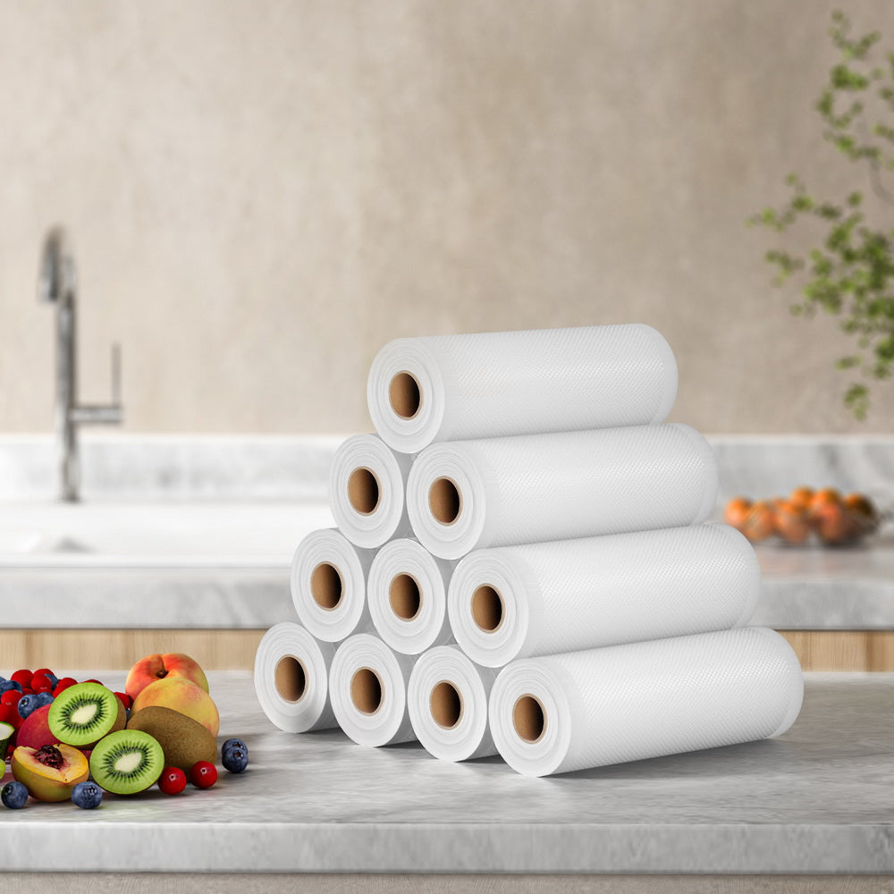 10 Rolls Food Vacuum Sealer Bags Storage Saver Heat Sealing Bag Pack 20CMX6M-3