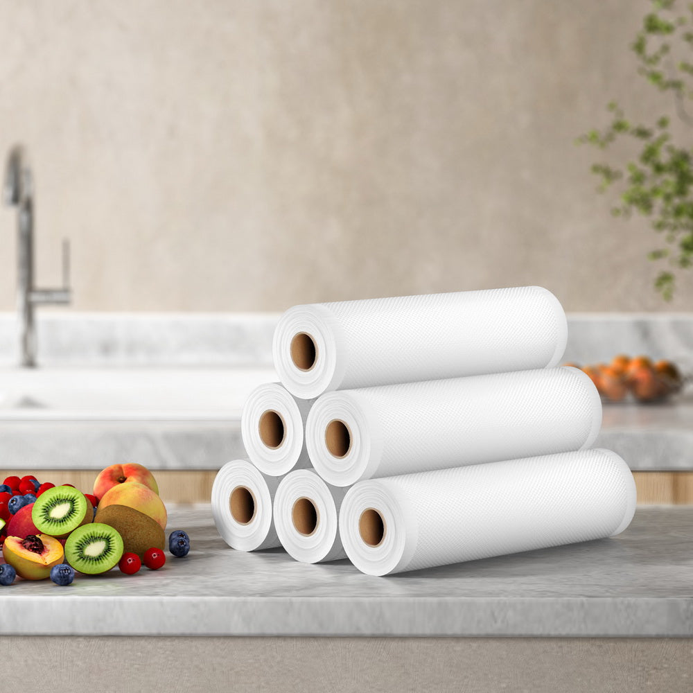 6 Rolls Food Vacuum Sealer Bags Storage Saver Heat Sealing Bag Pack 25CMX6M-3