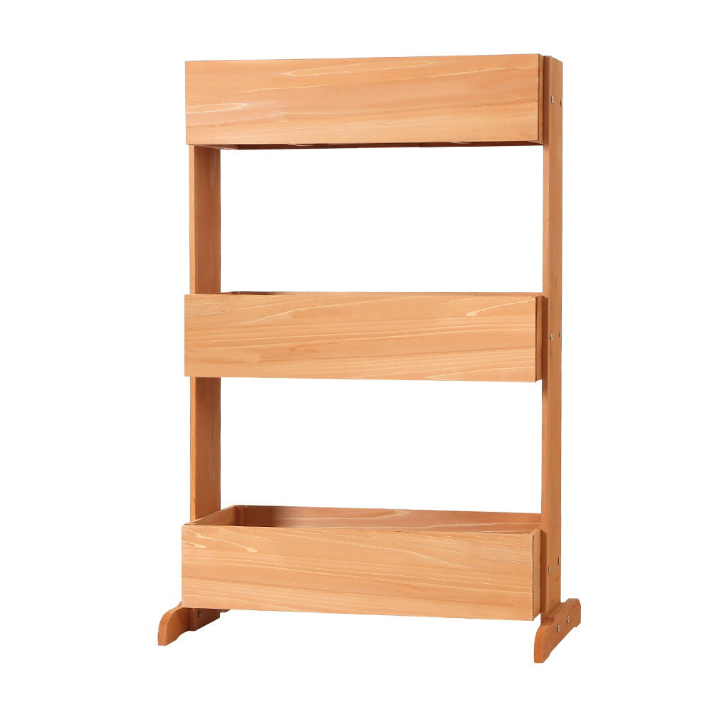 Green Fingers Garden Bed Elevated 69x39x106cm Wooden Planter Box Container Herb-6