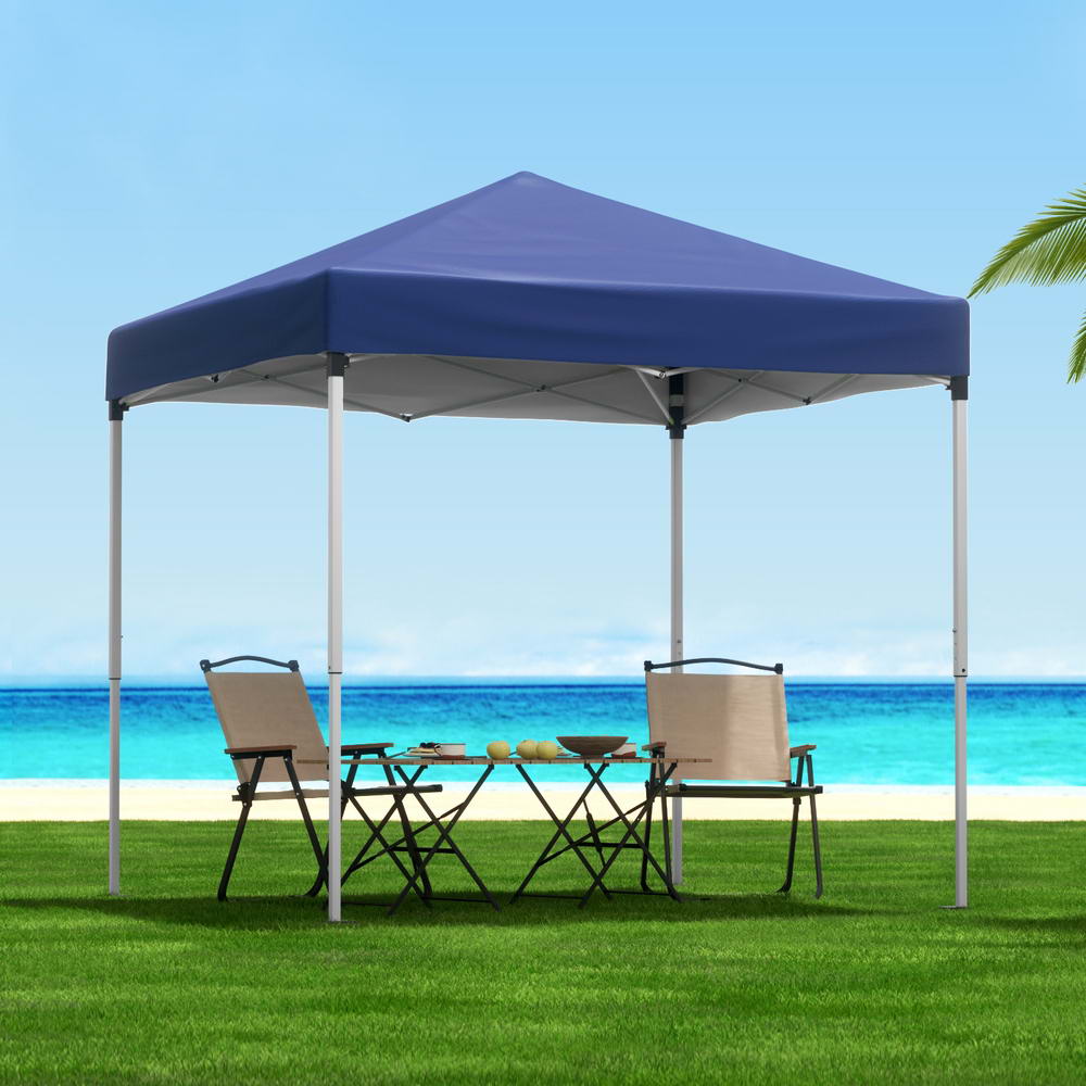 Instahut Gazebo 2x2m Outdoor Patio Garden Marquee Shade w/ Base Pods Blue-6