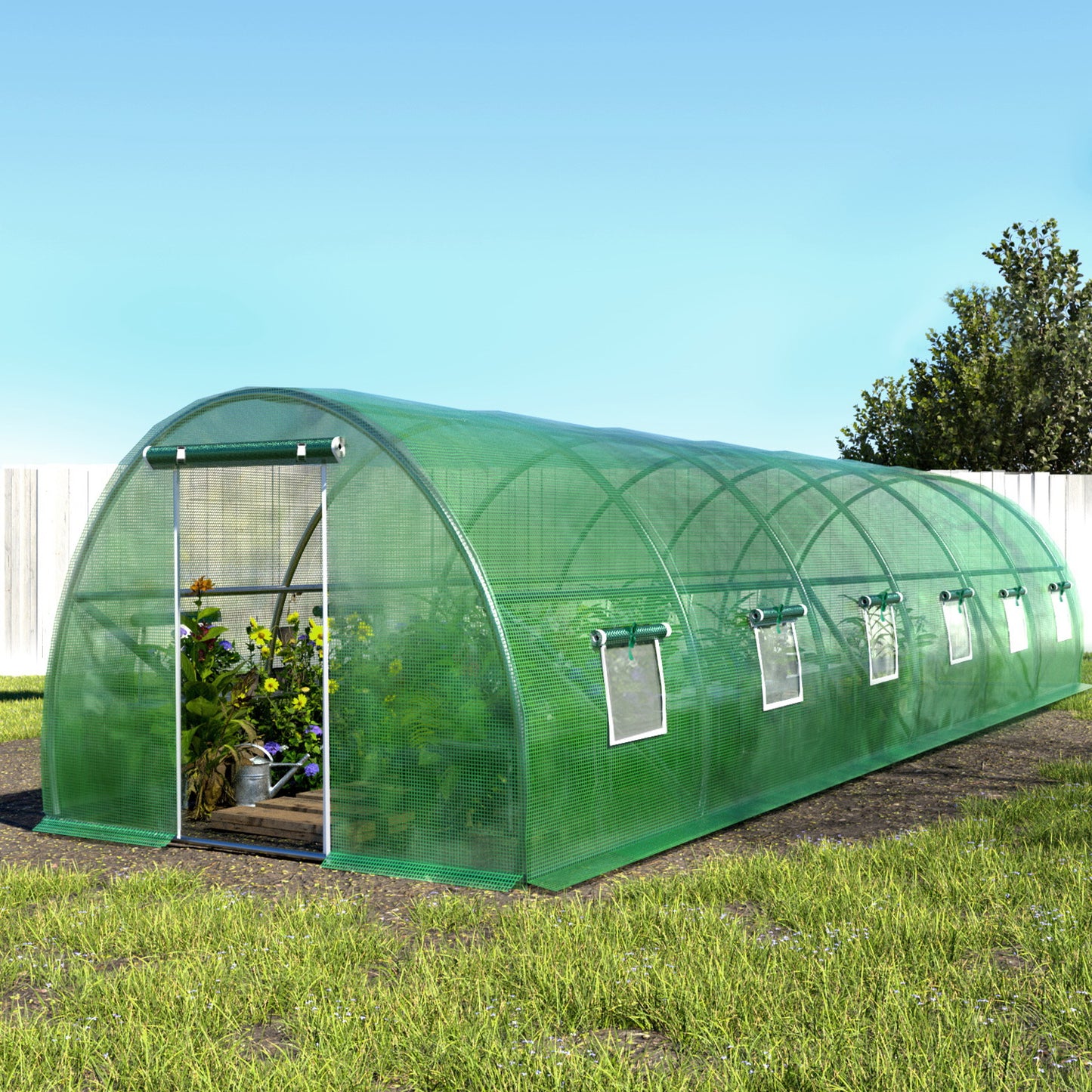 Greenfingers Greenhouse Walk in Green House Tunnel Plant Garden Shed Dome 9x3x2M-6