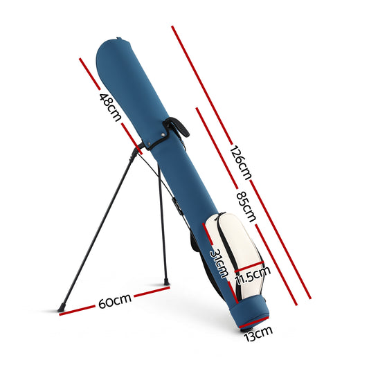 Everfit Golf Stand Bag Lightweight Sunday Pitch And Putt Bag Blue