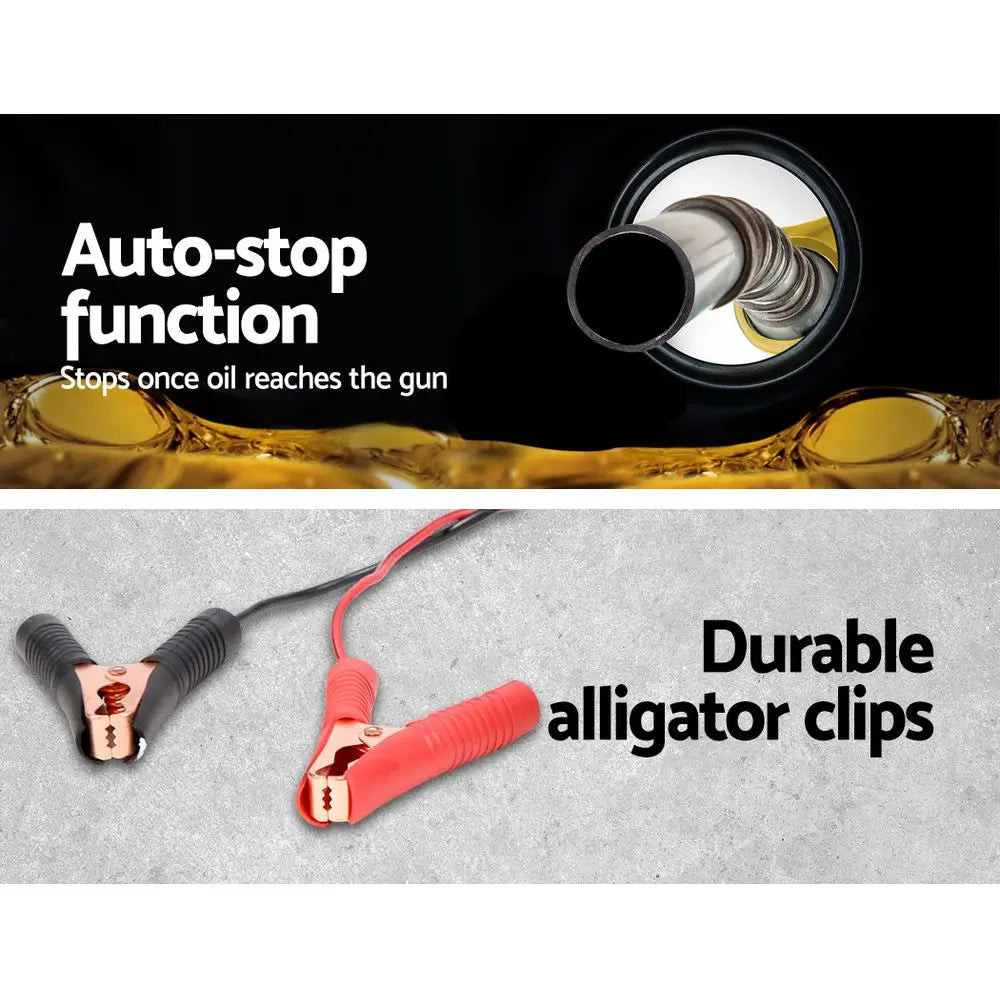 Giantz 12V Diesel Transfer Pump Extractor Oil Fuel Electric Bowser Auto Display-5