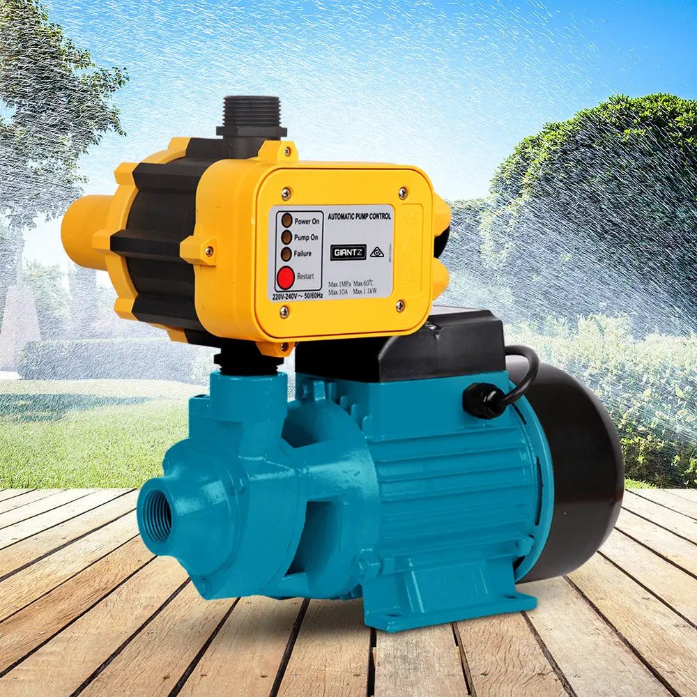 Giantz Peripheral Water Pump Garden Boiler Car Wash Auto Irrigation QB80 Yellow-7