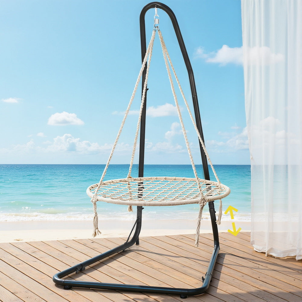 Gardeon Hammock Hanging Chair with Steel Stand-6