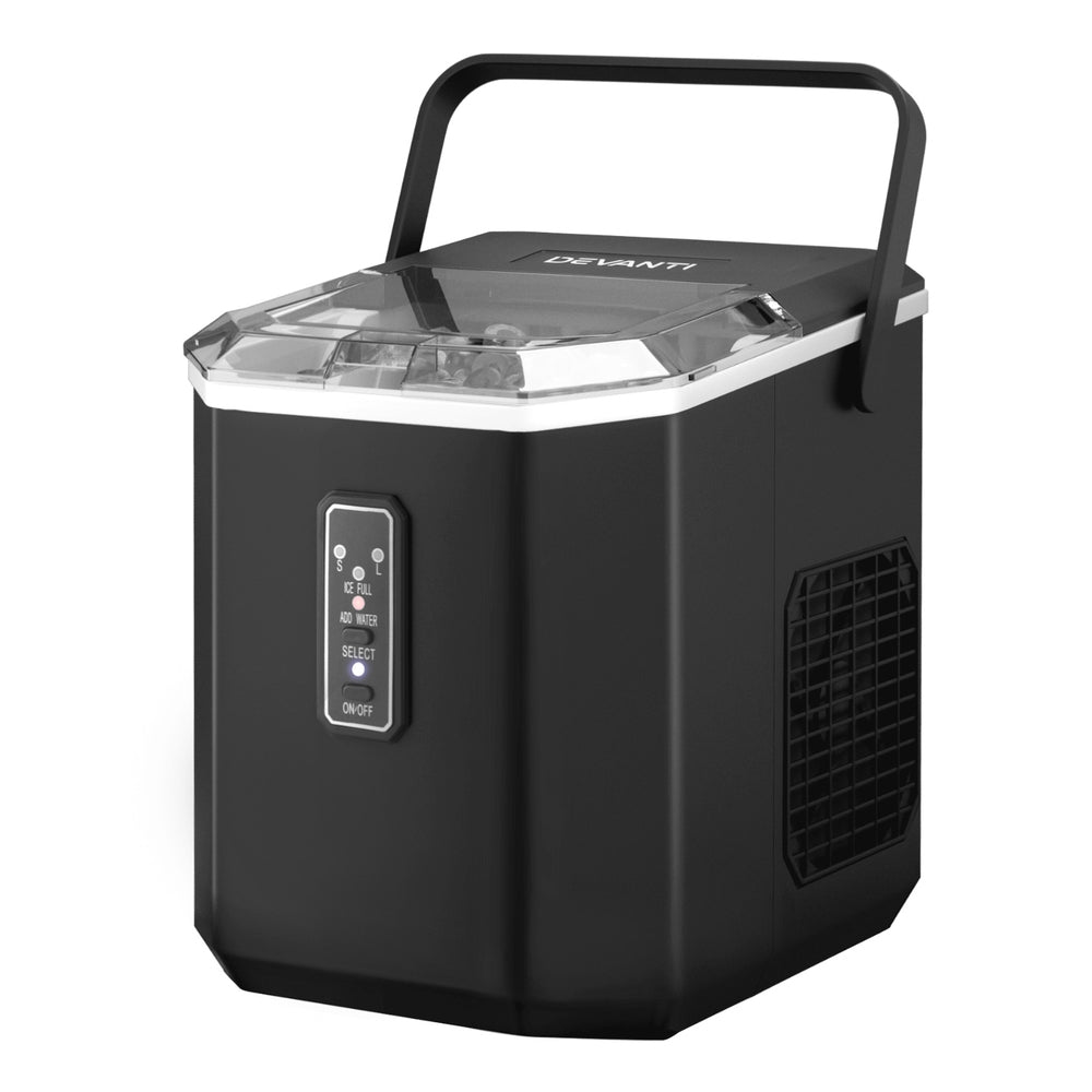 Devanti 12kg Ice Maker Machine 1.3L w/Scoop Holder Black-6