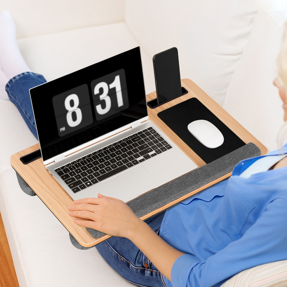 Artiss Lap Desk Laptop Desks Portable w/ Wrist-rest Phone Slot Mouse Pad 55CM-6