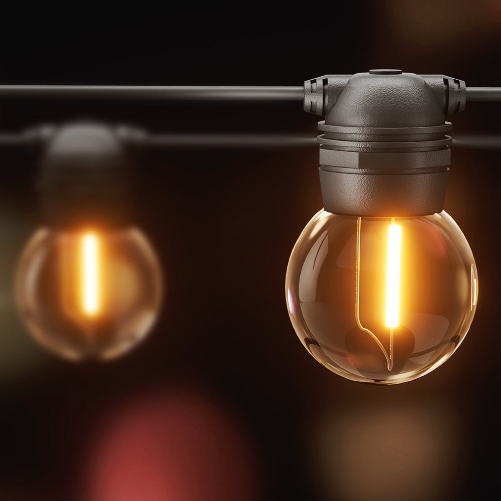 17m Solar Festoon Lights Outdoor LED String Light Christmas Wedding Decor 2 Pack-6